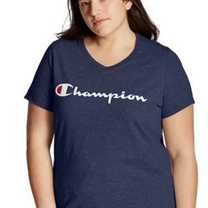 Plus SIze Champion Graphic V-Neck Tee 1X *Brand New!